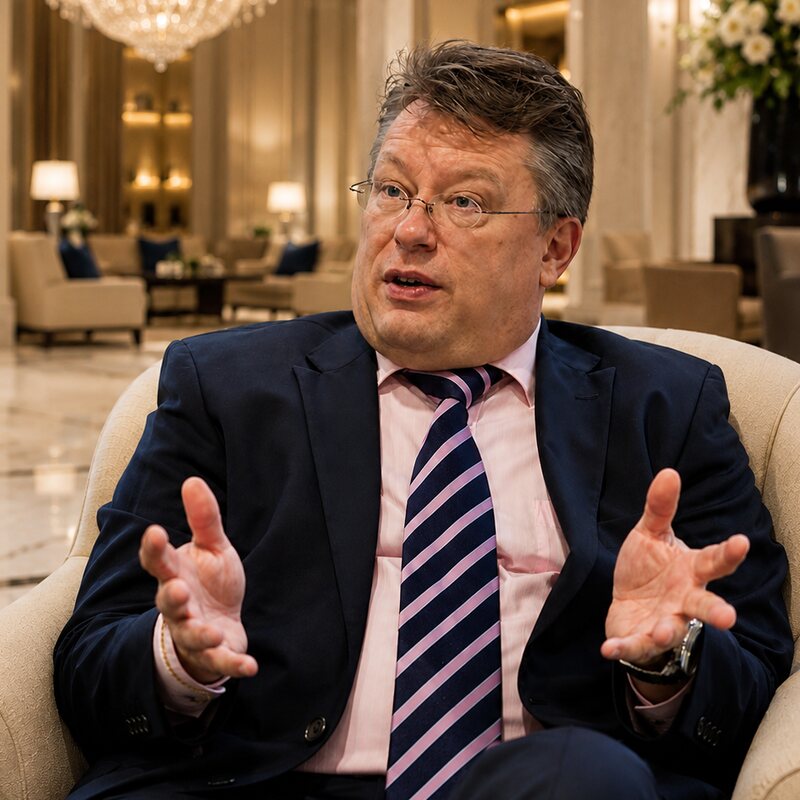 Portrait of Kimmo Virtanen, CEO & Founder of Scandinavian & Baltic Hotel Consulting