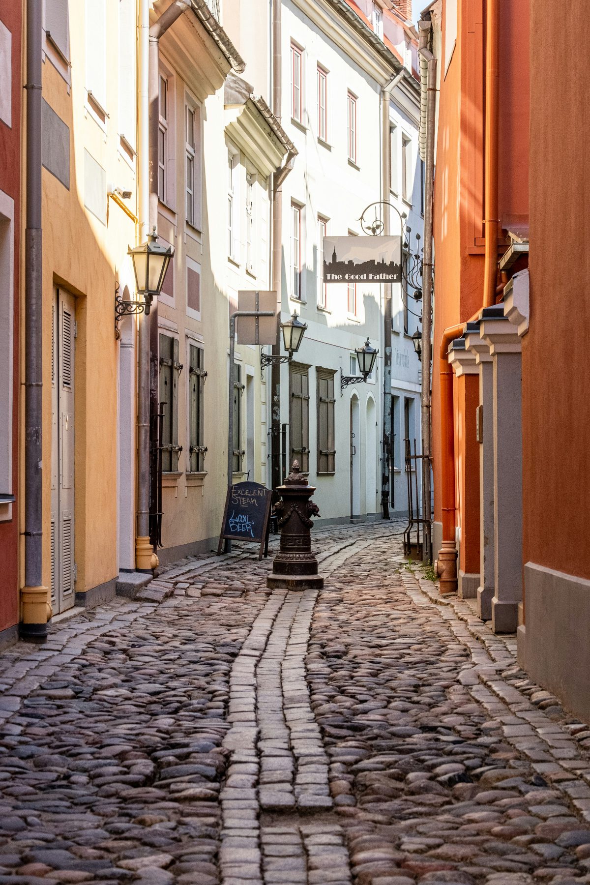 Historic old town street in Riga — hotel operator and investor search